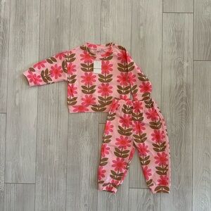 Pink Floral Toddler Lounge Set